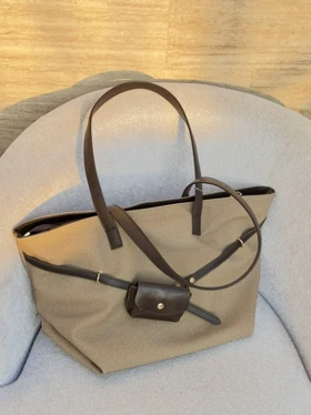 کیف زارا کمربندی 3476 (نسکافه بافتی)