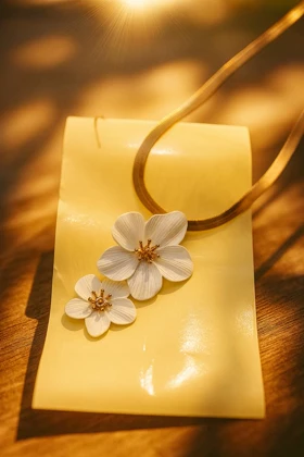 ست گردنبند و گوشواره بابونه