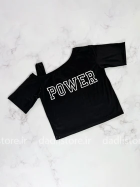 کراپ یقه رومی طرح POWER