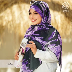 روسری نخی تجلی (بنفش)