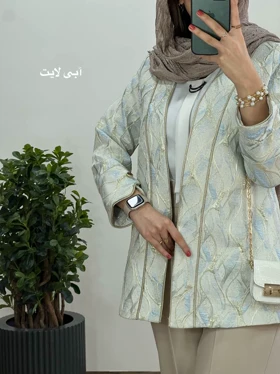 مانتو ژاکارد مغزی دوزی نفس