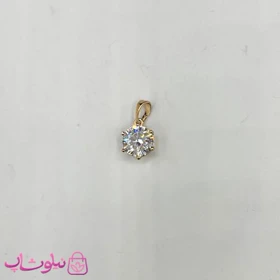 آویز گردنبند زنانه ژوپینگ طرح تک نگین سفید کد 991