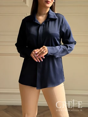 شومیز دکمه مخفی