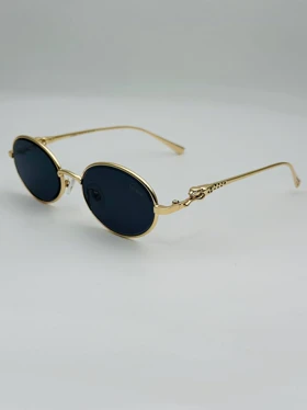 عینک آفتابی زنانه ومردانه کارتیر Cartierمدل بیضی SG-f0013با طراحی لوکس وخاص (طلایی مشکی)