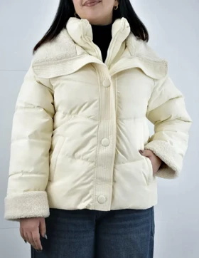 کاپشن سه دکمه دخترانه یقه تدی