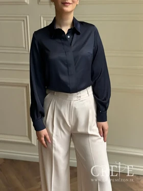 شومیز یقه مردانه ساتن