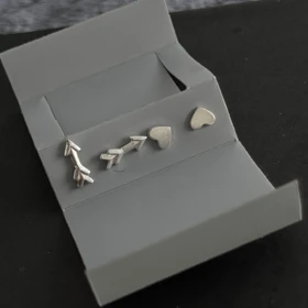 پک گوشواره نقره تیرکمون