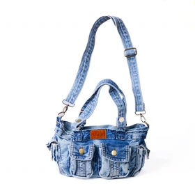 کیف دوشی جین دندی دو جیب کیف اسپرت زنانه