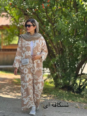 ست مانتو شلوار طرح دار