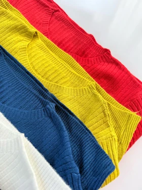 بلوز بافت گپ آستین بلند ساده