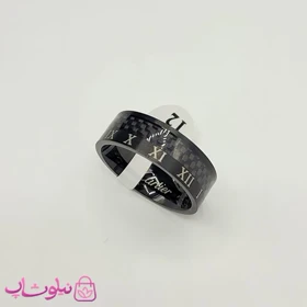 انگشتر مردانه کارتیه مدل اعداد یونانی مشکی کد 460