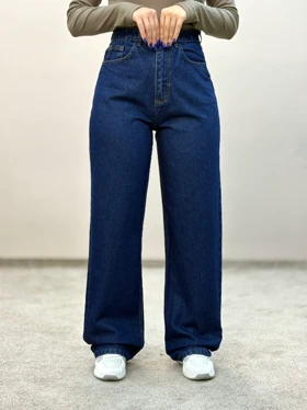 شلوار نیمبگ جین سورمه ای آمسو