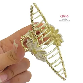 کلیپس گل‌دار مجلسی طرح جدید بابونه/ 11CM