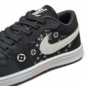 کفش و کتانی مردانه مدل نایک لویی ویتون مشکی سفید