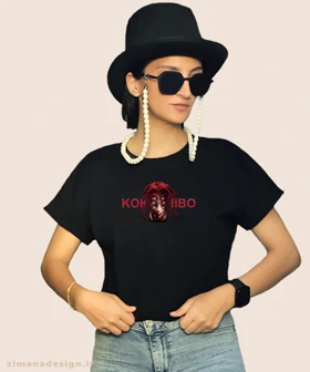 کراپ زنانه طرح شیطان کش شخصیت کوکوشیبو کد 967