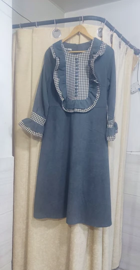 پیراهن زنانه مخمل کبریتی