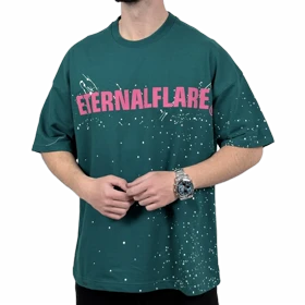 تیشرت آستین کوتاه مردانه سبز دونخ مدل ETERNALFLARE