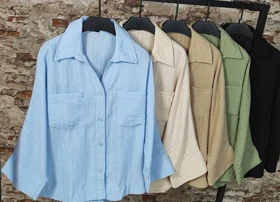 شومیز دوجیب مدل آیتن کد 50249