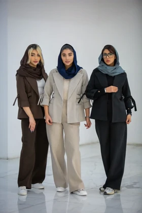 کت زنانه فوتر بغل سگک دار