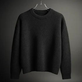 پلیور بافت مشکی یقه گرد بافت زنبوری فری سایز