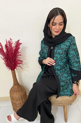 مانتو شفق فیروزه