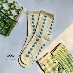 جوراب طرح ساق‌دار تم سبز مستر ساکس