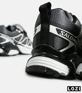 کفش کتانی خاکستری سفید مشکی Salomon xt-6