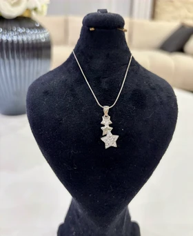 گردنبند نقره زنانه ستاره مدل تارا