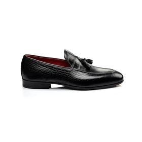 Printed Croc Tassel Loafer S351