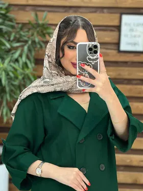 مانتو لینن هشت دکمه آستین پاگن