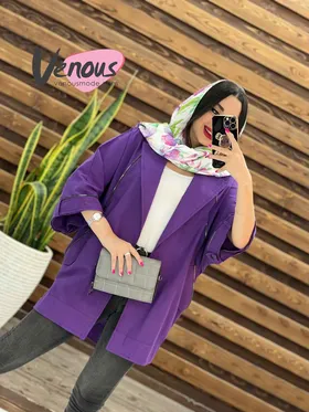 مانتو جلو زیپ پشت گت دار