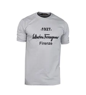 تیشرت Ferragamo یقه گرد مردانه پنبه ساده