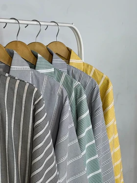 مانتو راه راه بادام