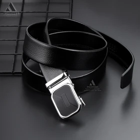 کمربند مردانه ریلی Leather Ratchet Belt BL142 (نقره‌ای)