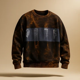 دورس سه نخ داخل کرک کاستوم شده رنگ مشکی با دیسترایس جین آبی خاص 920/298