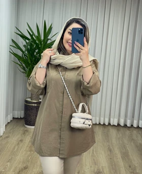 مانتو شومیزی لینن کد 2090