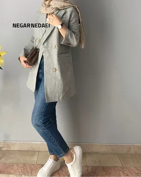 کت لینن راه راه ( توناژ سبز)
