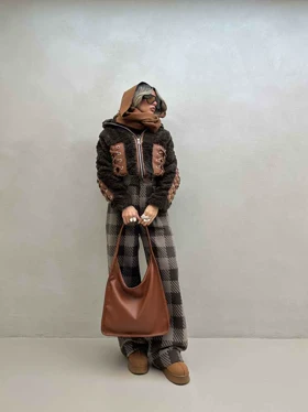 سویشرت تدی ضربدری