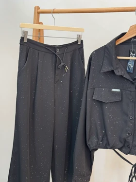 ست کراپ و شلوار اکلیلی