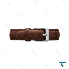 ساعت دنیل ولینگتون زنانه سیلور صفحه مشکی بند چرمی قهوه ای DW-6641-L