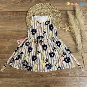 سارافن نخی گل‌دار گل سورمه ای