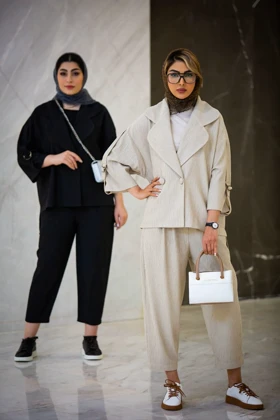 مانتو شلوار ایمبالانس آستین سگک