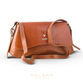 کیف دوشی زنانه چرم یلسان مدل آیریا کد 124-PRM
