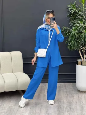 ست مانتو و شلوار کراش