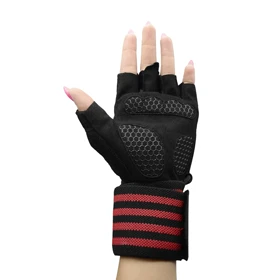 دستکش و مچبند بدنسازی زنانه زد ام زد کیو مدل ZMZQ-404K1208 قرمز
