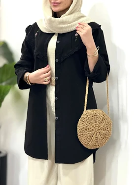 مانتو لینن گلدوزی آیسو پاکرو