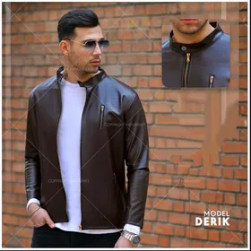 کاپشن چرم مردانه مدل DERIK