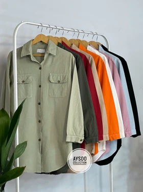 مانتو مداد رنگی پسته (ایراددار)