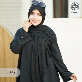 روسری نخ پلیسه شاین (مشکی)