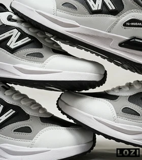 کفش کتانی مردانه سفید مشکی طوسی NEW BALANCE yg niubailun
